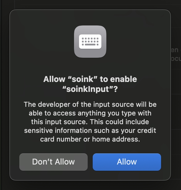 macOS permission prompt